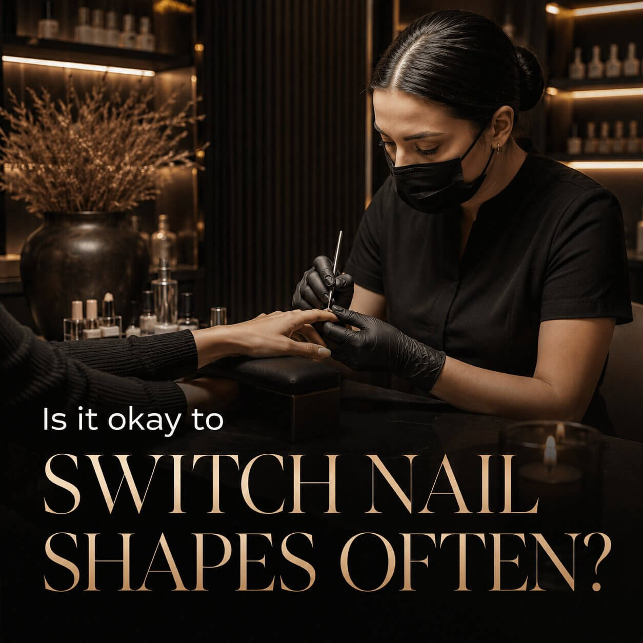 Different nail shapes shaped and filed at Happy Nail and Spa in Kissimmee, FL