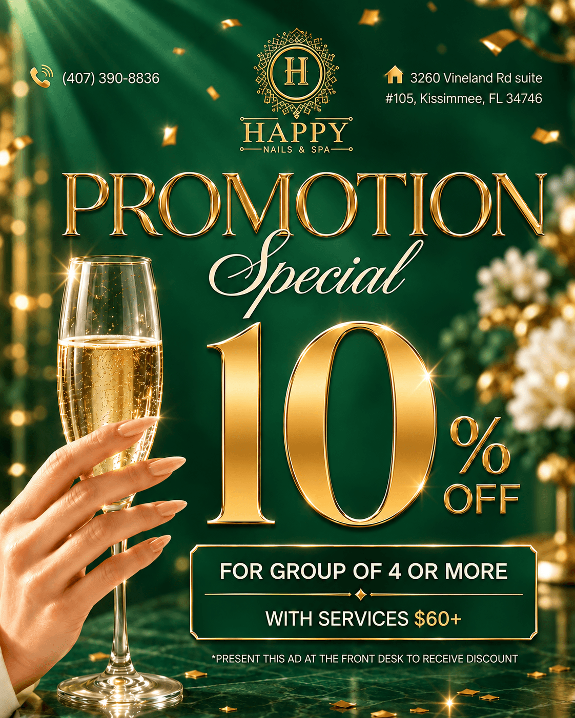 Happy Nails & Spa promotions